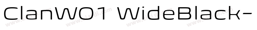 ClanW01 WideBlack字体转换